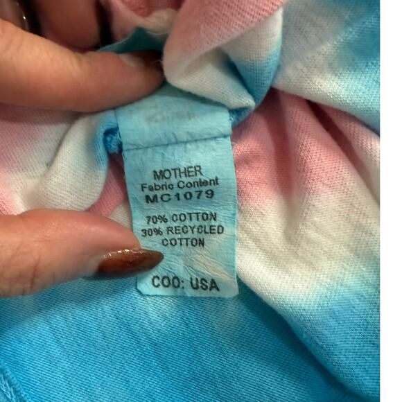 Mother Blue Pink Snow Cones Tie Dye Lil Goodie Goodie Tee size S NEW Tags - Picture 5 of 7